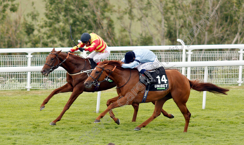 Sir-Ron-Priestley-0003 
 SIR RON PRIESTLEY (farside, Franny Norton) beats DURSTON (nearside) in The Unibet Handicap
Goodwood 31 Jul 2019 - Pic Steven Cargill / Racingfotos.com