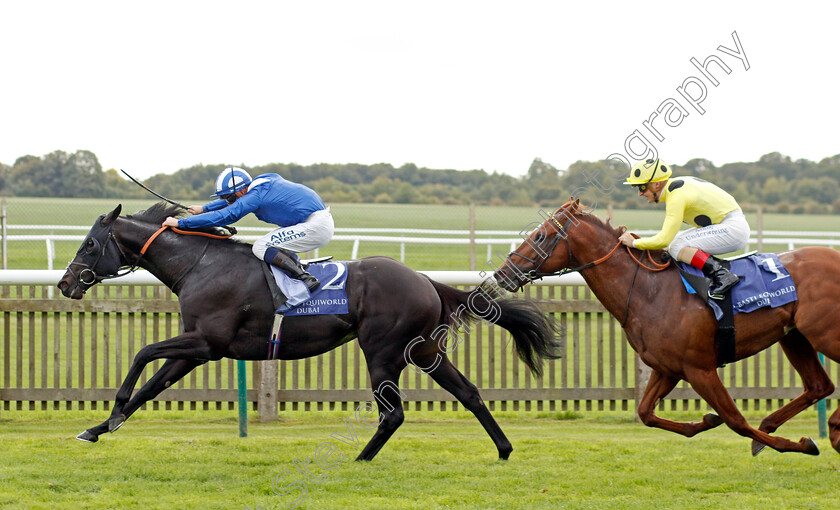 Mutasaabeq-0001 
 MUTASAABEQ (Jim Crowley) beats EL DRAMA (right) in The Al Basti Equiworld Dubai Joel Stakes
Newmarket 23 Sep 2022 - Pic Steven Cargill / Racingfotos.com