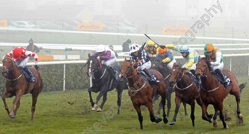 Sir-Benedict-0003 
 SIR BENEDICT (left, William Buick) wins The Betfair Weighed In Podcast Nursery
Doncaster 7 Nov 2020 - Pic Steven Cargill / Racingfotos.com