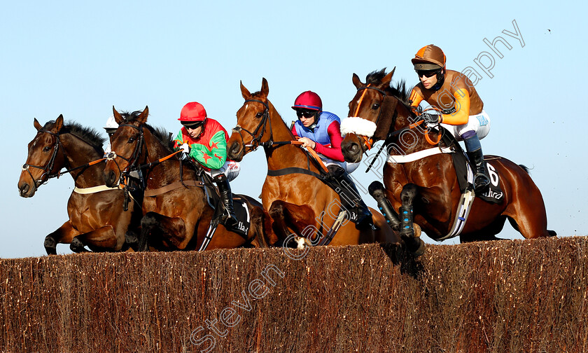 Theatre-Territory-0001 
 R to L; THEATRE TERRITORY (right, Sam Waley-Cohen) THE WORLDS END (2nd right) MINELLA AWARDS (2nd left) BRYNMAWR (left)
Cheltenham 17 Nov 2018 - Pic Steven Cargill / Racingfotos.com