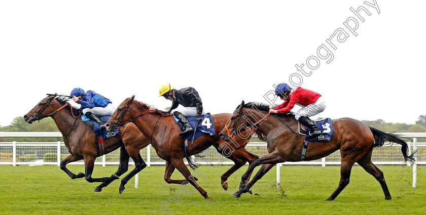 Dathanna-0001 
 DATHANNA (William Buick) beats AGROTERA (centre) and RED STARLIGHT (right) in The Sky Bet Supporting Spinal Injuries Association British EBF Fillies Stakes Ascot 2 May 2018 - Pic Steven Cargill / Racingfotos.com