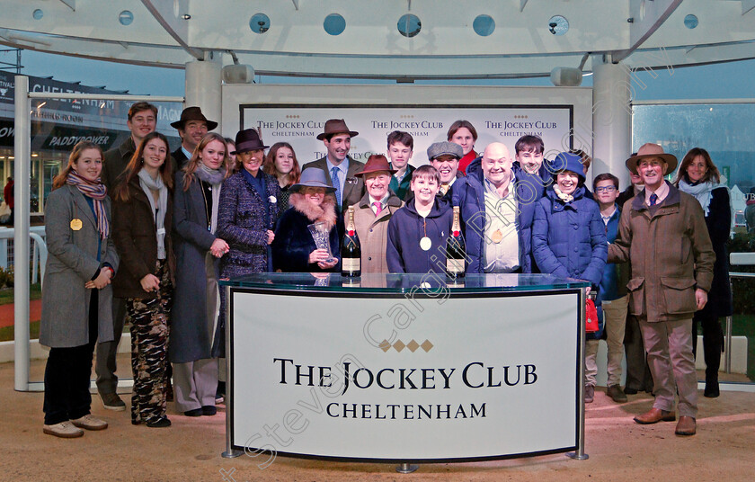 Audacity-0004 
 Presentation to the Audacity Partnership for The EBF Stallions & Cheltenham Pony Club Standard Open National Hunt Flat Race won by AUDACITY
Cheltenham 1 Jan 2020 - Pic Steven Cargill / Racingfotos.com