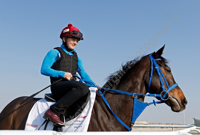 Deirdre-0005 
 DEIRDRE (Hollie Doyle) training for the Bahrain International Trophy
Rashid Equestrian & Horseracing Club, Bahrain, 19 Nov 2020 - Pic Steven Cargill / Racingfotos.com