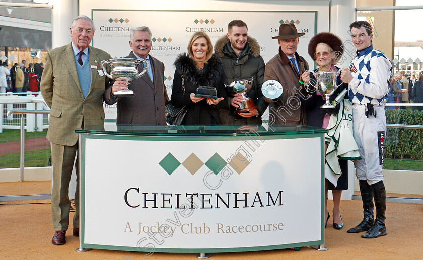 Rathvinden-0012 
 Presentation to Mr R A Bartlett, Willie Mullins and Patrick Mullins for The National Hunt Challenge Cup won by RATHVINDEN Cheltenham 13 Mar 2018 - Pic Steven Cargill / Racingfotos.com