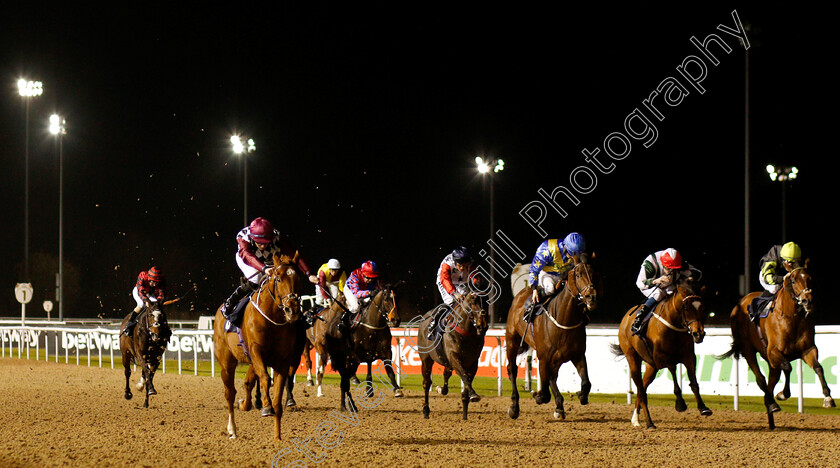 Cry-Wolf-0001 
 CRY WOLF (left, Rossa Ryan) wins The Betway Handicap
Wolverhampton 28 Nov 2018 - Pic Steven Cargill / Racingfotos.com