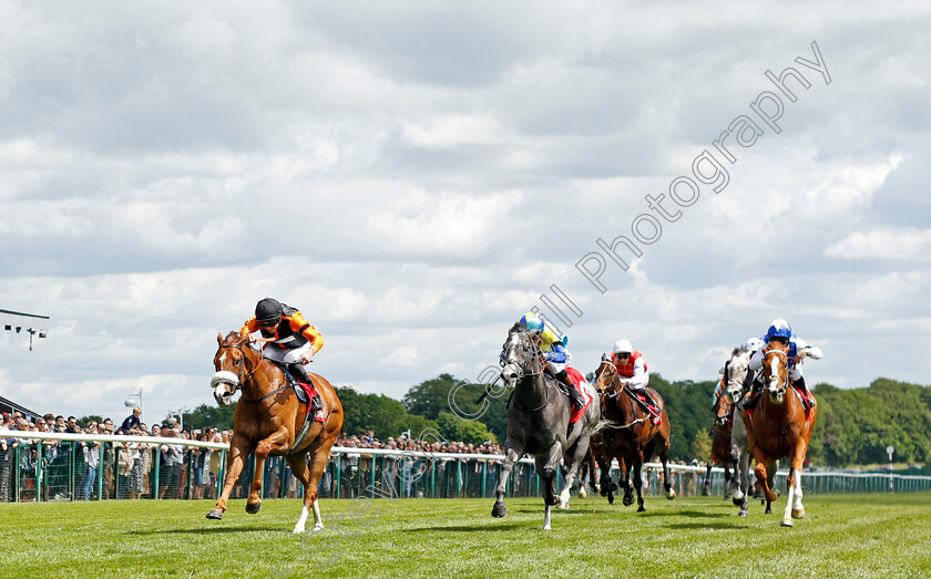 Raasel-0002 
 RAASEL (left, James Doyle) beats DRAGON SYMBOL (centre) in The Betfred Nifty Fifty Achilles Stakes
Haydock 28 May 2022 - Pic Steven Cargill / Racingfotos.com