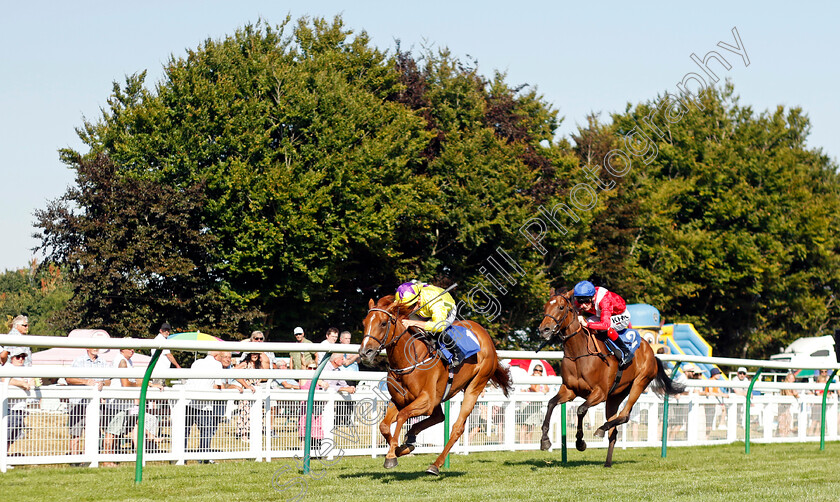 Sea-On-Time-0001 
 SEA ON TIME (Tom Marquand) beats PERIPATETIC in The British EBF Premier Fillies Handicap
Salisbury 11 Aug 2022 - Pic Steven Cargill / Racingfotos.com