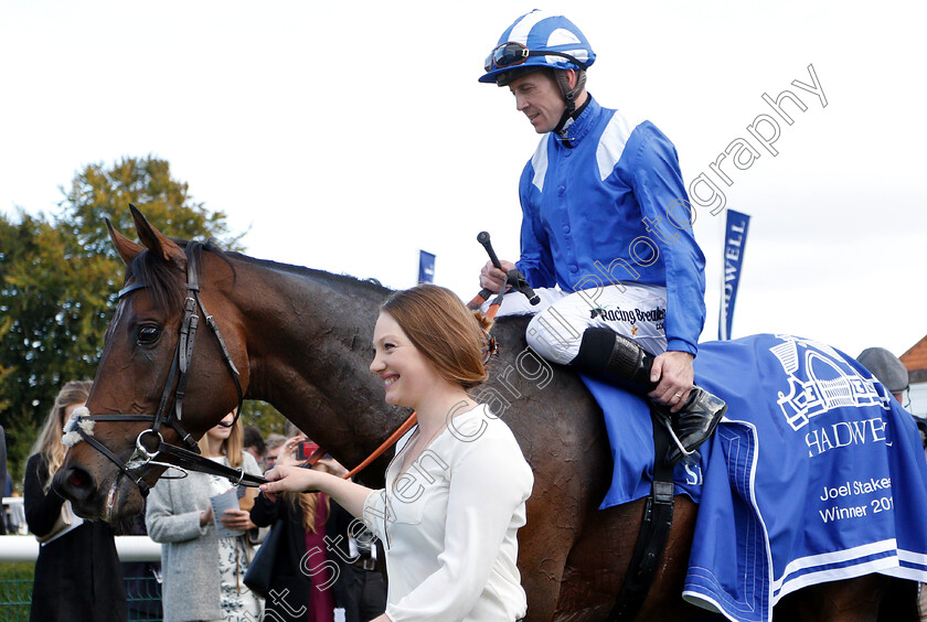 Mustashry-0011 
 MUSTASHRY (Jim Crowley) after The Shadwell Joel Stakes
Newmarket 28 Sep 2018 - Pic Steven Cargill / Racingfotos.com