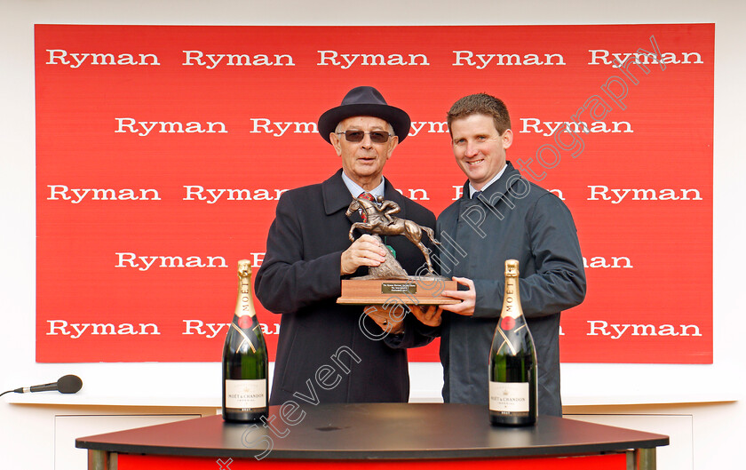 Kalondra-0008 
 Presentation to Neil Mulholland for The Ryman Novices Chase won by KALONDRA Cheltenham 16 Dec 2017 - Pic Steven Cargill / Racingfotos.com