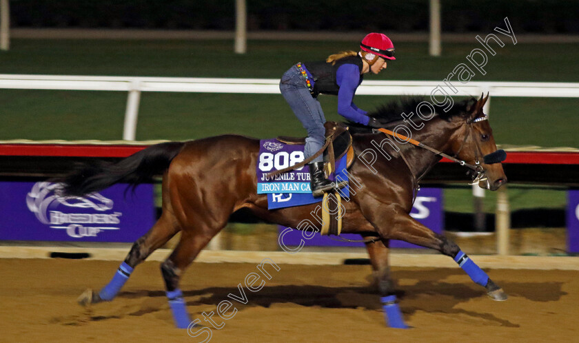 Iron-Man-Cal-0001 
 IRON MAN CAL training for the Breeders' Cup Juvenile Turf 
Del Mar USA 30 Oct 2024 - Pic Steven Cargill / Racingfotos.com