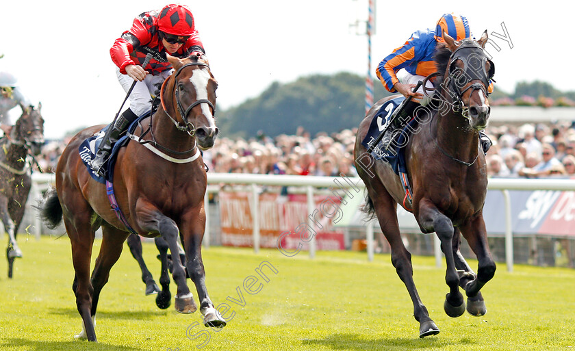 Valdermoro-0005 
 VALDERMORO (left, Tony Hamilton) beats HARPOCRATES (right) in The Tattersalls Acomb Stakes
York 21 Aug 2019 - Pic Steven Cargill / Racingfotos.com