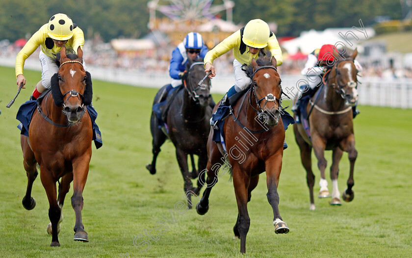 Jadoomi-0004 
 JADOOMI (right, William Buick) beats FINEST SOUND (left) in The William Hill Celebration Mile
Goodwood 27 Aug 2022 - Pic Steven Cargill / Racingfotos.com