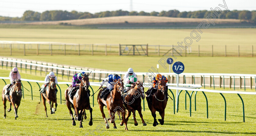 Turntable-0001 
 TURNTABLE (right, Callum Shepherd) beats FIREWORKS (left) ANANYA (2nd left) and CELTIC ART (2nd right) in The Unibet Handicap
Newmarket 24 Sep 2021 - Pic Steven Cargill / Racingfotos.com