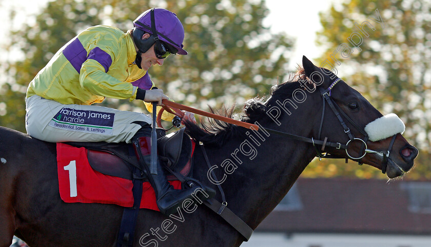 Amour-De-Nuit-0006 
 AMOUR DE NUIT (Sam Twiston-Davies) wins The Better Odds With Matchbook Novices Hurdle Kempton 22 Oct 2017 - Pic Steven Cargill / Racingfotos.com