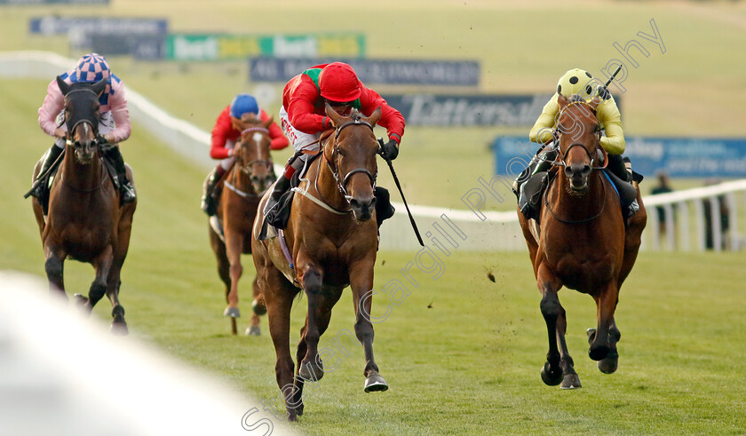 Temporize-0003 
 TEMPORIZE (Franny Norton) beats OPEN CHAMPION (right) in The Bet At Racingtv.com Novice Stakes
Newmarket 22 Jul 2022 - Pic Steven Cargill / Racingfotos.com