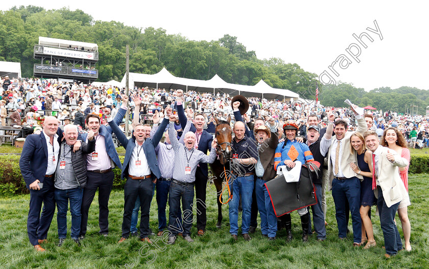 Markhan-0015 
 MARKHAN (Davy Russell) with Gordon Elliott and owners after The George Sloan & John Sloan Sr Maiden Hurdle
Percy Warner Park, Nashville Tennessee USA, 11 May 2019 - Pic Steven Cargill / Racingfotos.com