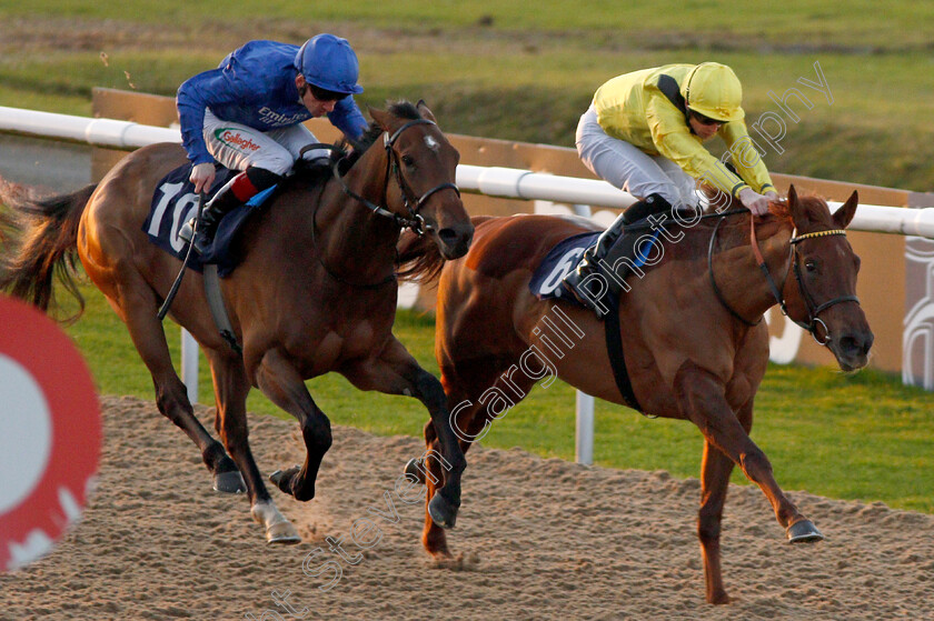 Nehaall-0006 
 NEHAALL (right, Jack Mitchell) beats SYMBOL OF LOVE (left) in The Ladbrokes Fillies Novice Stakes
Wolverhampton 3 Jan 2020 - Pic Steven Cargill / Racingfotos.com