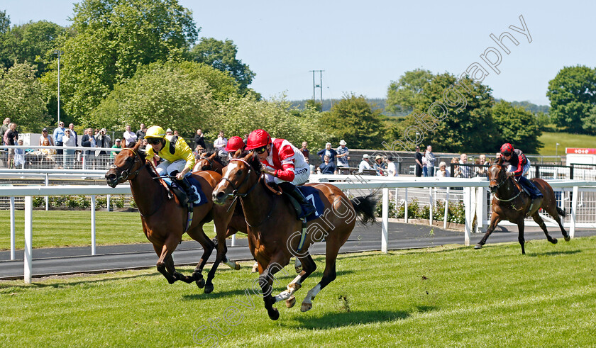 White-Umbrella-0003 
 WHITE UMBRELLA (Kieran Shoemark) beats TARRABB (left) in The Join Our Bet Club At Vickers Bet Novice Stakes
Chepstow 27 May 2022 - Pic Steven Cargill / Racingfotos.com