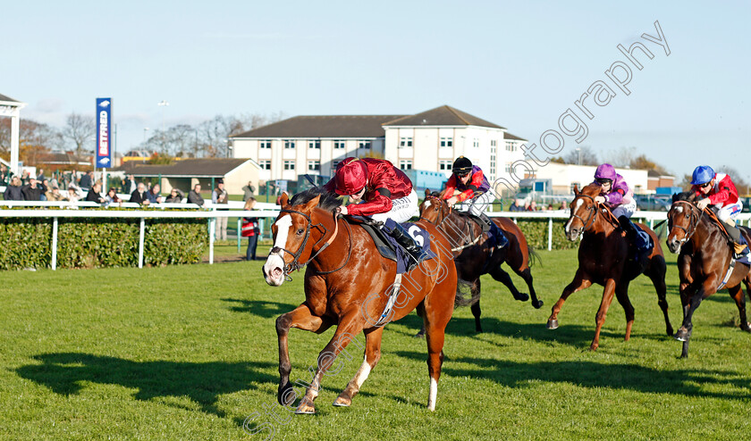 Raid-0001 
 RAID (Oisin Murphy) wins The Betfred Mobile Cock O'The North EBF Maiden Stakes Doncaster 11 Nov 2017 - Pic Steven Cargill / Racingfotos.com