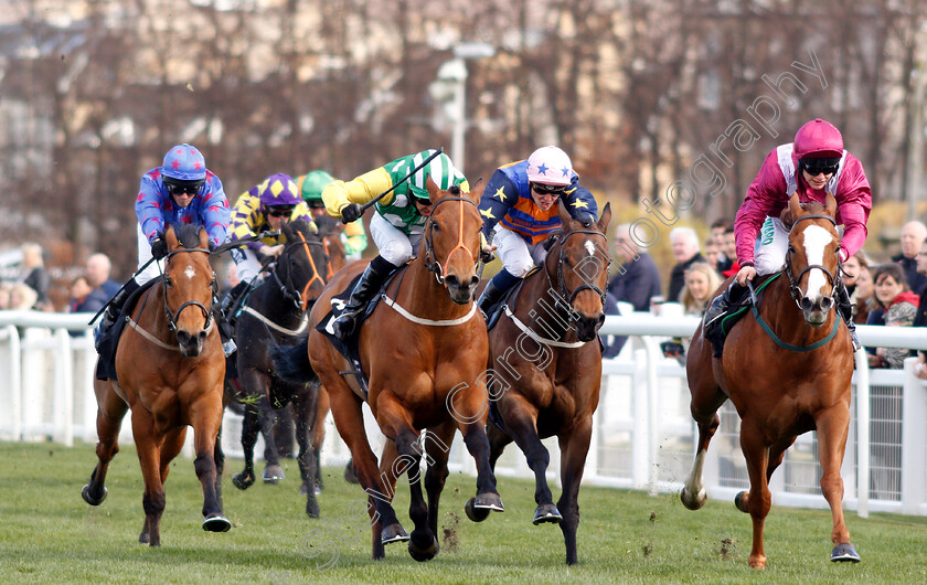 Tanasoq-0003 
 TANASOQ (2nd left, Graham Lee) beats EL ASTRONAUTE (right) and TARBOOSH (2nd right) in The Borderlescott Sprint Trophy Stakes
Musselburgh 2 Apr 2019 - Pic Steven Cargill / Racingfotos.com