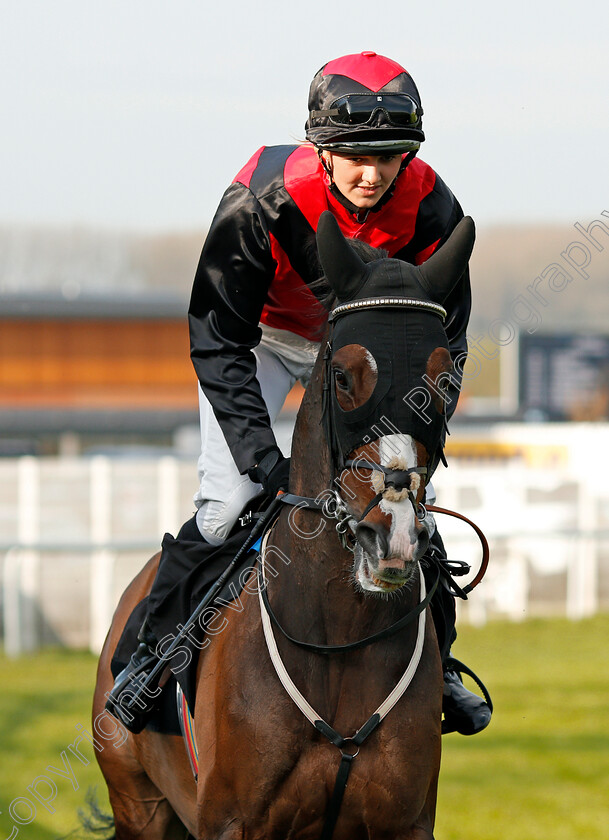 Miskin-0001 
 MISKIN (Katie James) winner of The Bloor Homes Supporting Greatwood Charity Race Newbury 21 Apr 2018 - Pic Steven Cargill / Racingfotos.com