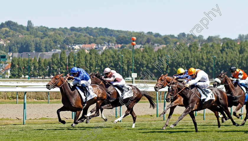 Botanik-0003 
 BOTANIK (Mickael Barzalona) beats GLYCON (right) in the Prix de Reux
Deauville 7 Aug 2022 - Pic Steven Cargill / Racingfotos.com