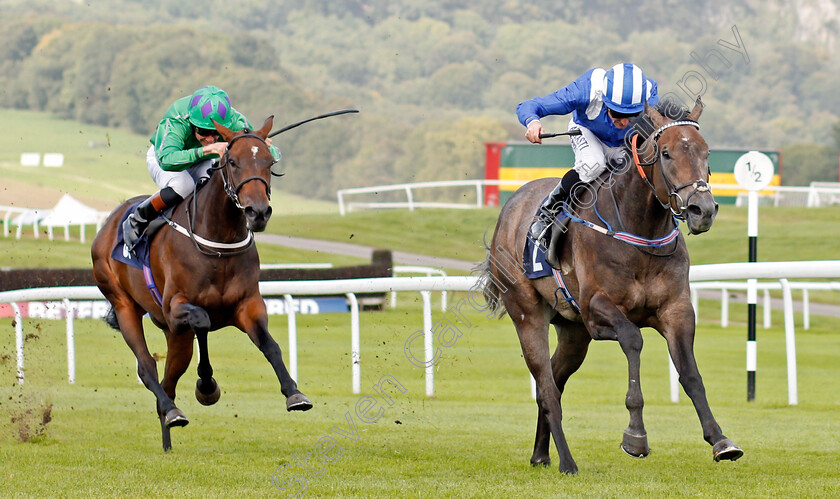 Katheefa-0003 
 KATHEEFA (Dane O'Neill) beats CHERISHED (left) in The Network Productions Maiden Stakes Chepstow 6 Sep 2017 - Pic Steven Cargill / Racingfotos.com