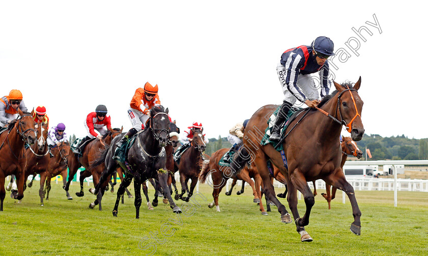 Happy-Romance-0004 
 HAPPY ROMANCE (Sean Levey) wins The Weatherbys Super Sprint
Newbury 19 Jul 2020 - Pic Steven Cargill / Racingfotos.com