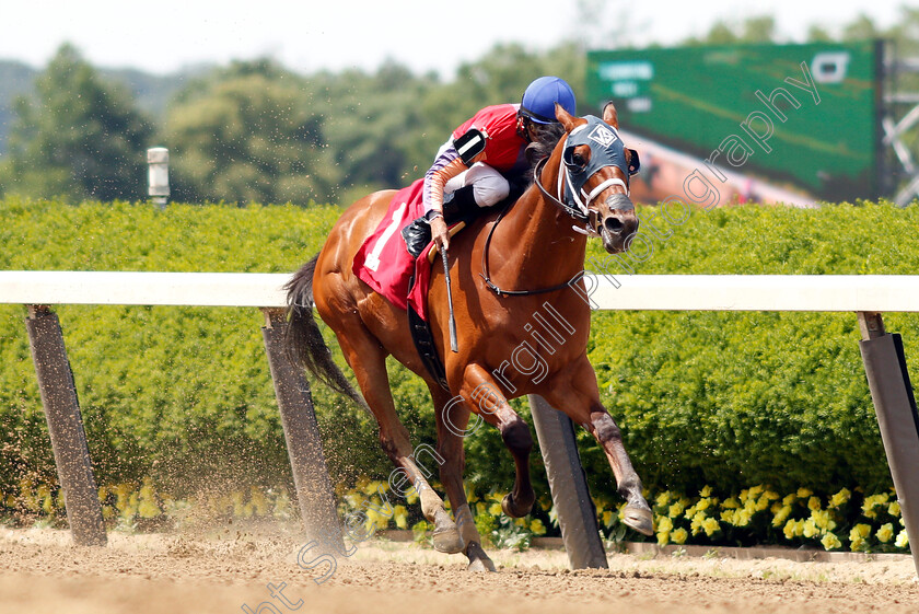 H-Man-0003 
 H MAN (Jose Lezcano) wins Allowance
Belmont Park USA 7 Jun 2019 - Pic Steven Cargill / Racingfotos.com