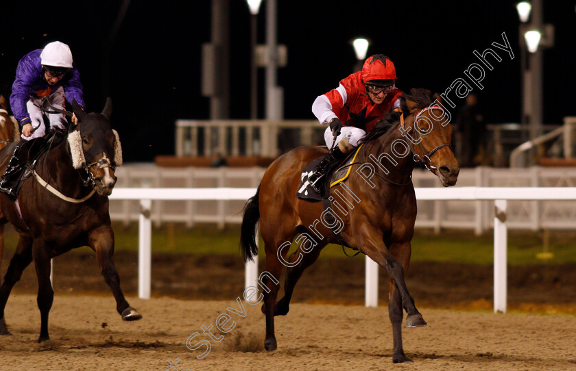 Captain-Pugwash-0002 
 CAPTAIN PUGWASH (Liam Keniry) wins The Book Online At chelmsfordcityracecoure.com Handicap Chelmsford 8 Dec 2017 - Pic Steven Cargill / Racingfotos.com