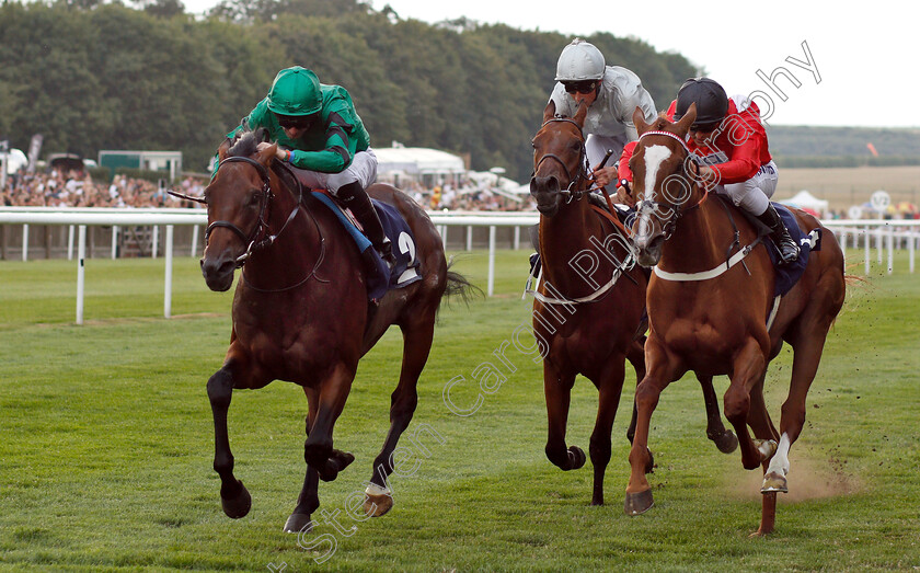 George-Villiers-0006 
 GEORGE VILLIERS (left, Robert Havlin) beats MISS MUMTAZ (right) and ILLUSIONAL (centre) in The Fly London Sothend Airport To Lyon Handicap
Newmarket 20 Jul 2018 - Pic Steven Cargill / Racingfotos.com