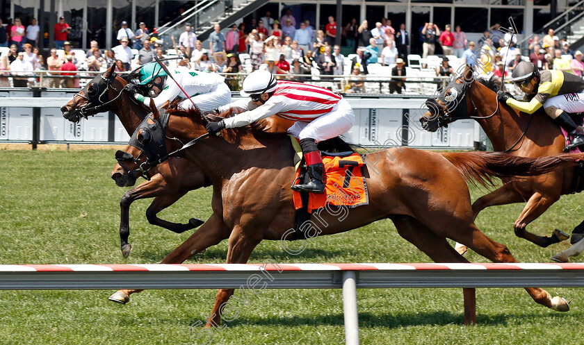 Time-Flies-By-0005 
 TIME FLIES BY (farside, Trevor McCarthy) beats RISING PERRY (nearside) in Waiver Maiden Claimer
Pimlico, Baltimore USA, 17 May 2019 - Pic Steven Cargill / Racingfotos.com