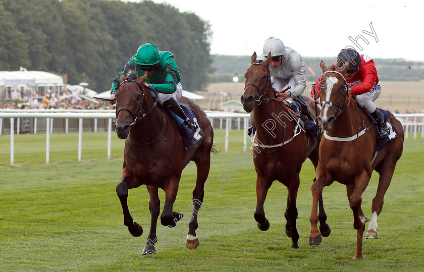 George-Villiers-0004 
 GEORGE VILLIERS (left, Robert Havlin) beats MISS MUMTAZ (right) and ILLUSIONAL (centre) in The Fly London Sothend Airport To Lyon Handicap
Newmarket 20 Jul 2018 - Pic Steven Cargill / Racingfotos.com