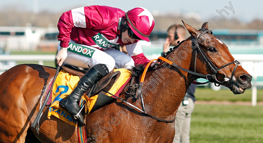 Identity-Thief-0004 
 IDENTITY THIEF (Sean Flanagan) wins The Ryanair Stayers Hurdle Aintree 14 Apr 2018 - Pic Steven Cargill / Racingfotos.com