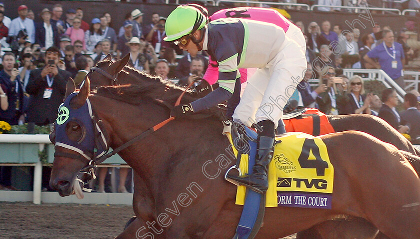 Storm-The-Court-0005 
 STORM THE COURT (Flavien Prat) wins The Breeders' Cup Juvenile
Santa Anita USA 1 Nov 2019 - Pic Steven Cargill / Racingfotos.com