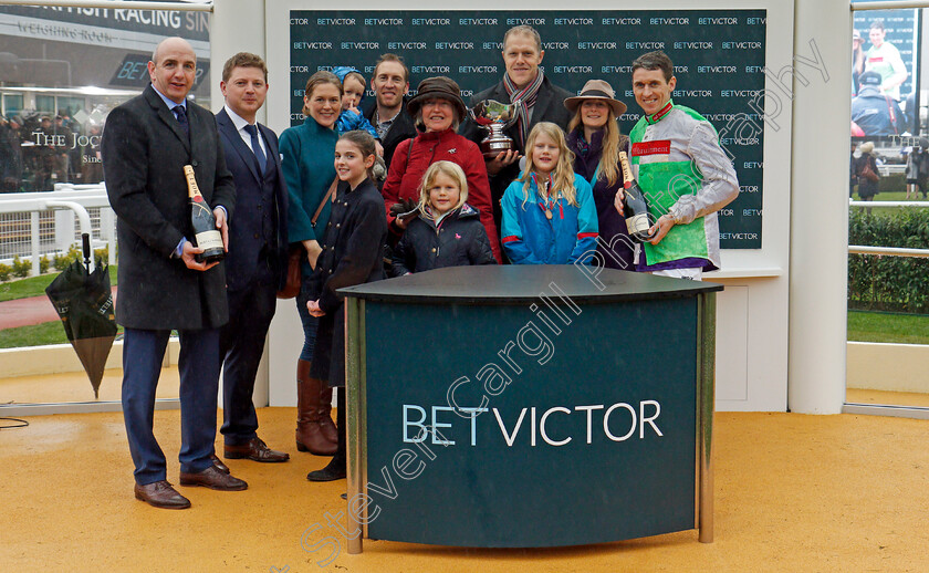 Perfect-Candidate-0008 
 Presentation to Paddy Brennan, Fergal O'Brien and owners for The BetVictor.com Handicap Chase won by PERFECT CANDIDATE Cheltenham 18 Nov 2017 - Pic Steven Cargill / Racingfotos.com