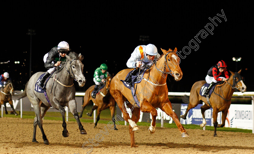 Watheer-0003 
 WATHEER (right, Ben Curtis) beats WHERE NEXT JO (left) in The Bombardier Golden Beer Classified Stakes
Wolverhampton 21 Feb 2020 - Pic Steven Cargill / Racingfotos.com