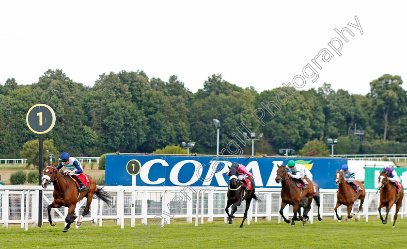 Coltrane-0003 
 COLTRANE (Rob Hornby) wins The Coral Marathon 
Sandown 1 Jul 2022 - Pic Steven Cargill / Racingfotos.com