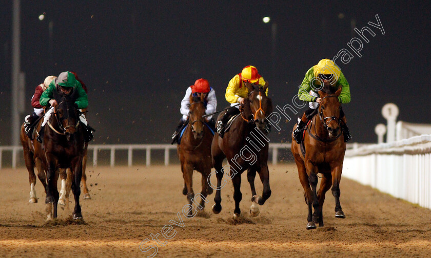 Swissal-0003 
 SWISSAL (Dougie Costello) wins The Bet toteexacta At betfred.com Nursery Chelmsford 1 Feb 2017 - Pic Steven Cargill / Racingfotos.com