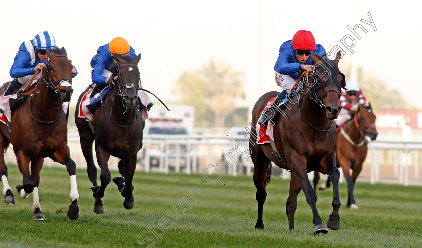 Jungle-Cat-0004 
 JUNGLE CAT (William Buick) beats ERTIJAAL (left) in The Nad Al Sheba Turf Sprint Meydan Dubai 10 Mar 2018 - Pic Steven Cargill / Racingfotos.com