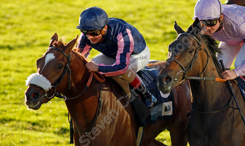 Juan-Bermudez-0008 
 JUAN BERMUDEZ (Andrea Atzeni) wins The Let's Talk About Race Webinar EBF Future Stayers Novice Stakes
Newmarket 20 Oct 2021 - Pic Steven Cargill / Racingfotos.com