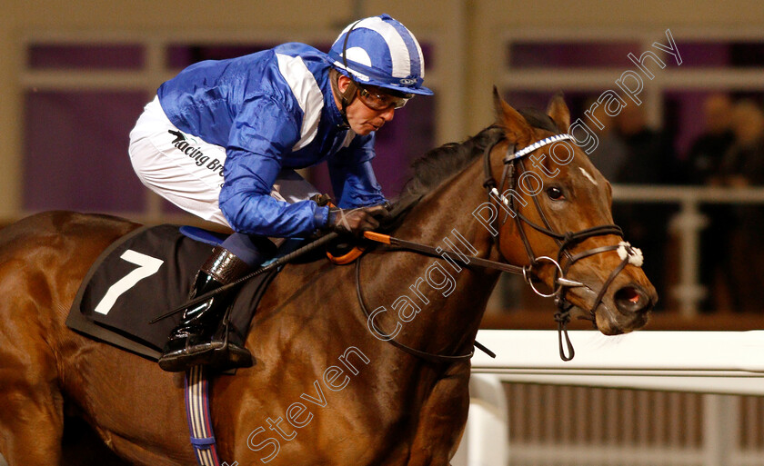 Raheeb-0006 
 RAHEEB (Jim Crowley) wins The totepool Cashback Club At totesport.com Fillies Novice Stakes
Chelmsford 29 Nov 2018 - Pic Steven Cargill / Racingfotos.com