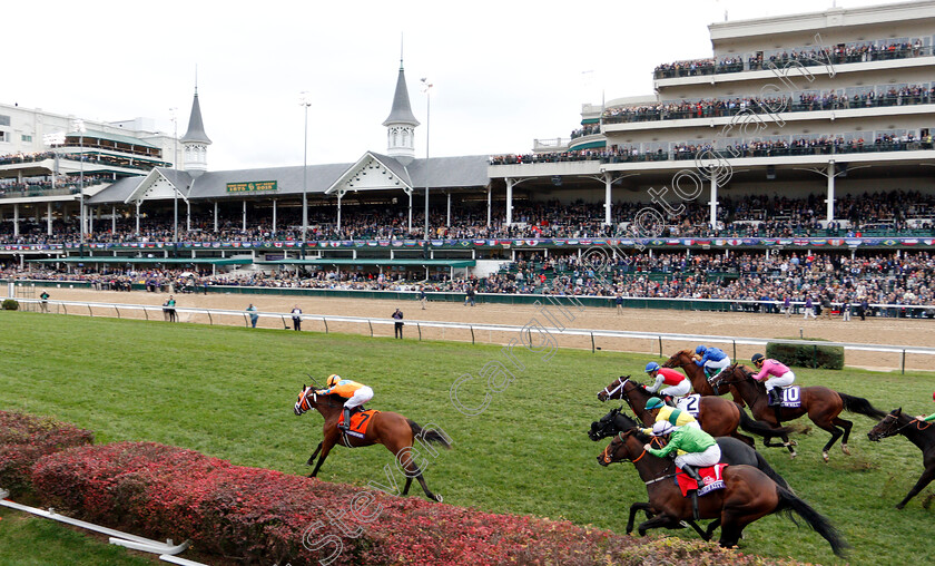 Line-Of-Duty-0001 
 LINE OF DUTY (blue, William Buick) beats UNCLE BENNY (red) and SOMELIKEITHOTBROWN (orange) in The Breeders' Cup Juvenile Turf
Churchill Downs 2 Nov 2018 - Pic Steven Cargill / Racingfotos.com