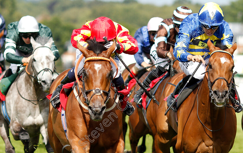 Knight-Crusader-0003 
 KNIGHT CRUSDADER (left, Liam Jones) beats MACHINE LEARNER (right) in The Sequel Handicap
Sandown 5 Jul 2019 - Pic Steven Cargill / Racingfotos.com