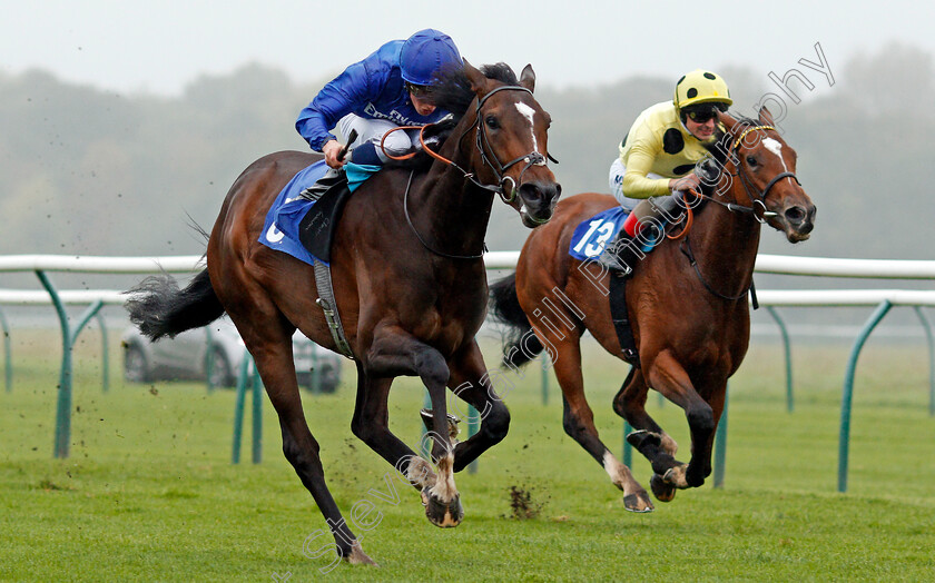 Hadith-0002 
 HADITH (left, William Buick) beats SHEIKHA REIKA (right) in The Kier Construction Central EBF Maiden Fillies Stakes Nottingham 18 Oct 2017 - Pic Steven Cargill / Racingfotos.com