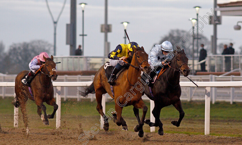 Shining-Success-0002 
 SHINING SUCCESS (Callum Shepherd) beats PRIMO BACIO (right) in The tote Placepot Your First Bet EBF Fillies Novice Stakes
Chelmsford 26 Nov 2020 - Pic Steven Cargill / Racingfotos.com