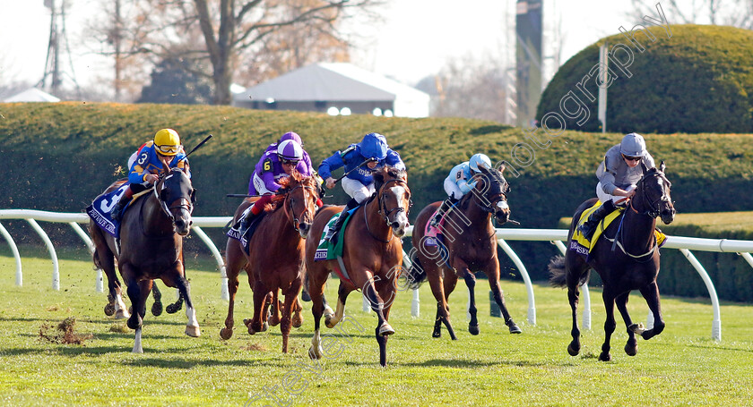 Mischief-Magic-0011 
 MISCHIEF MAGIC (William Buick) beats DRAMATISED (right) in The Breeders' Cup Juvenile Turf Sprint
Breeders Cup Meeting, Keeneland USA, 4 Nov 2022 - Pic Steven Cargill / Racingfotos.com