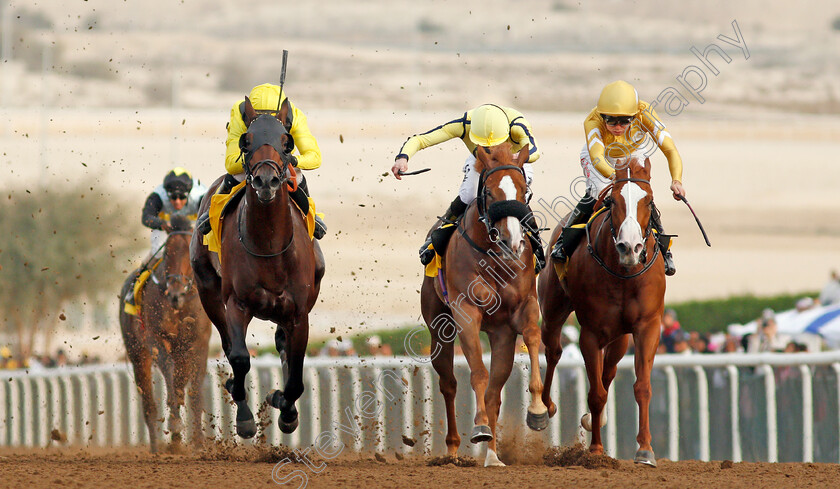 Last-Surprise-0002 
 LAST SURPRISE (centre, James Doyle) beats HAMAMA (right) and SADEEDD (left) in The Shadwell Farm Conditions Stakes
Jebel Ali 24 Jan 2020 - Pic Steven Cargill / Racingfotos.com