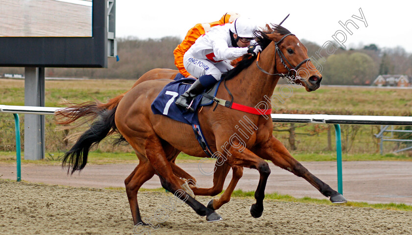 Capla-Crusader-0003 
 CAPLA CRUSADER (Silvestre De Sousa) wins The Bombardier British Hopped Amber Beer Handicap
Lingfield 26 Mar 2021 - Pic Steven Cargill / Racingfotos.com