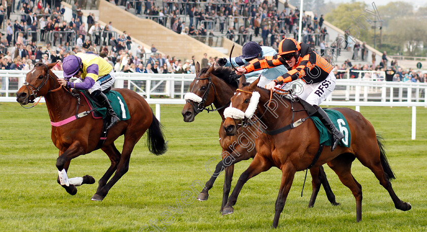 Northern-Beau-0001 
 NORTHERN BEAU (right, Richie McLernon) beats HAPPY DIVA (left) in The Thoroughbred Breeders Association Mares Handicap Chase
Cheltenham 18 Apr 2019 - Pic Steven Cargill / Racingfotos.com